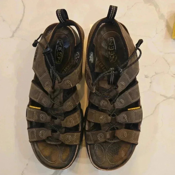 Keen Daytona Mens Leather Waterproof Open Toe Hiking Sandals Brown Size 12 main image 5